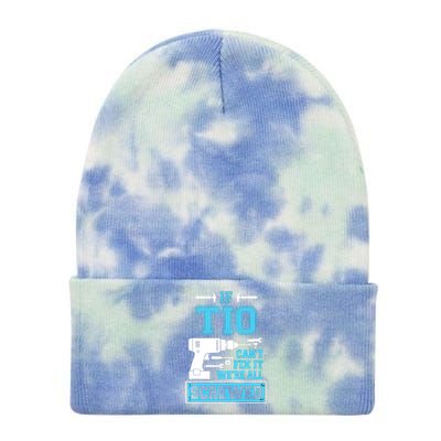 If Tio CanT Fix It WeRe All Screwed Fathers Day Tie Dye 12in Knit Beanie