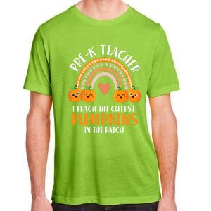 I Teach Cutest Pumpkins Pre K Teacher Halloween Adult ChromaSoft Performance T-Shirt