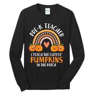 I Teach Cutest Pumpkins Pre K Teacher Halloween Tall Long Sleeve T-Shirt