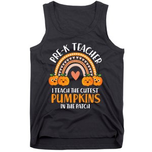 I Teach Cutest Pumpkins Pre K Teacher Halloween Tank Top