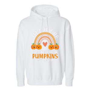 I Teach Cutest Pumpkins Pre K Teacher Halloween Garment-Dyed Fleece Hoodie