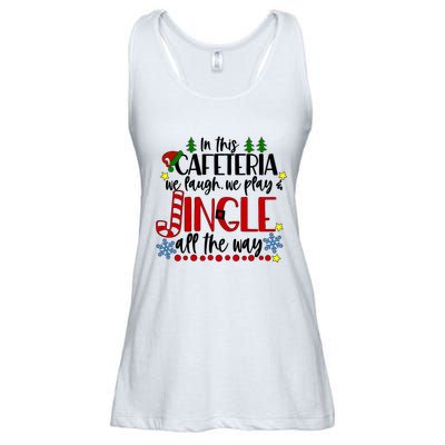 In This Cafetria We Laugh We Play School Lunch Lady Christmas Ladies Essential Flowy Tank