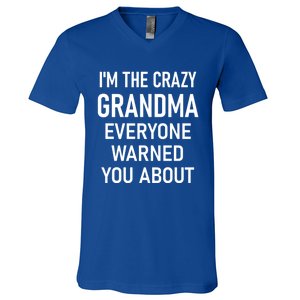 I'm The Crazy Grandma Funny Jokes Sarcastic Sayings Meaningful Gift V-Neck T-Shirt