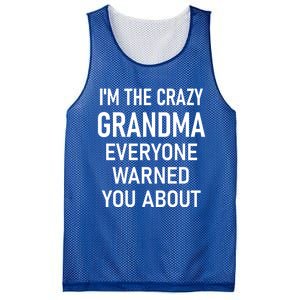 I'm The Crazy Grandma Funny Jokes Sarcastic Sayings Meaningful Gift Mesh Reversible Basketball Jersey Tank