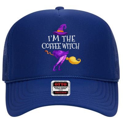 Im The Coffee Witch Matching Group Halloween Great Gift High Crown Mesh Back Trucker Hat