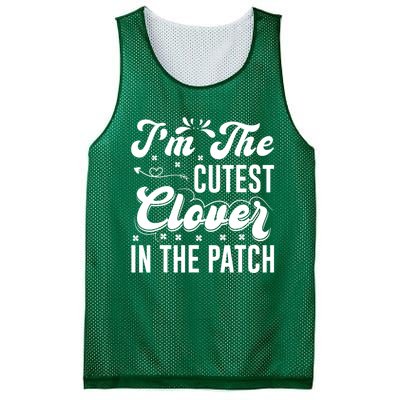 I'm The Cutest Clover In The Patch St Patrick's Day Mesh Reversible Basketball Jersey Tank