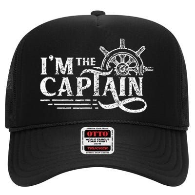 Im The Captain Skipper Lover Ship Boat Owner High Crown Mesh Back Trucker Hat