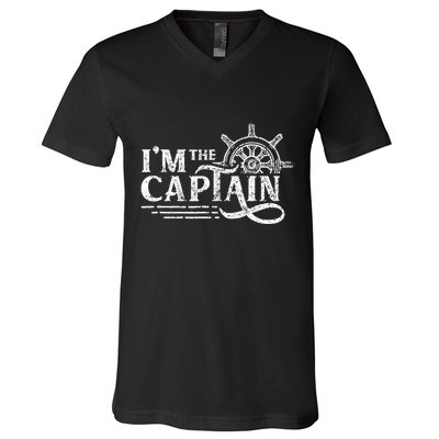 Im The Captain Skipper Lover Ship Boat Owner V-Neck T-Shirt