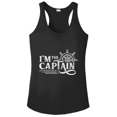 Im The Captain Skipper Lover Ship Boat Owner Ladies PosiCharge Competitor Racerback Tank