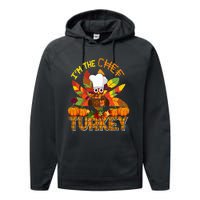 IM The Chef Turkey Thanksgiving Turkey Plaid Fall Pumpkins Performance Fleece Hoodie