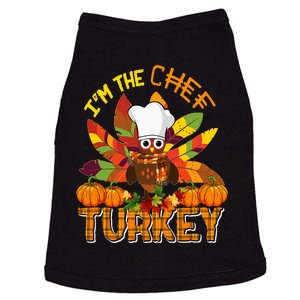 IM The Chef Turkey Thanksgiving Turkey Plaid Fall Pumpkins Doggie Tank