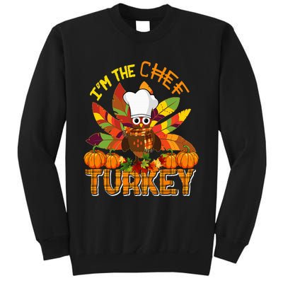 IM The Chef Turkey Thanksgiving Turkey Plaid Fall Pumpkins Sweatshirt