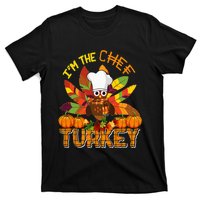 IM The Chef Turkey Thanksgiving Turkey Plaid Fall Pumpkins T-Shirt