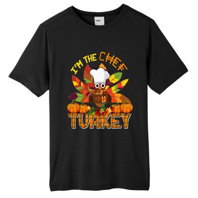 IM The Chef Turkey Thanksgiving Turkey Plaid Fall Pumpkins Tall Fusion ChromaSoft Performance T-Shirt