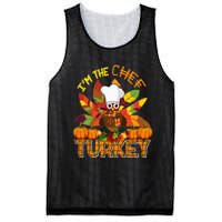 IM The Chef Turkey Thanksgiving Turkey Plaid Fall Pumpkins Mesh Reversible Basketball Jersey Tank