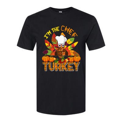 IM The Chef Turkey Thanksgiving Turkey Plaid Fall Pumpkins Softstyle CVC T-Shirt