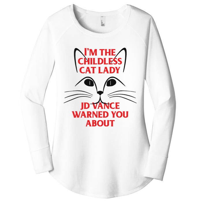 Im The Childless Cat Lady Jd Vance Warned You About Women's Perfect Tri Tunic Long Sleeve Shirt