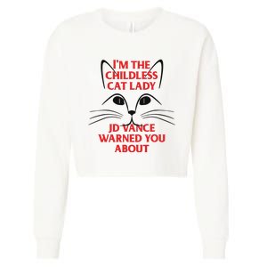 Im The Childless Cat Lady Jd Vance Warned You About Cropped Pullover Crew