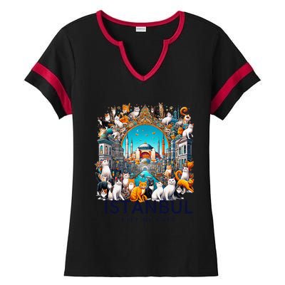 Istanbul Turkey City Of Cats Ladies Halftime Notch Neck Tee