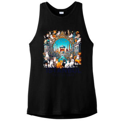 Istanbul Turkey City Of Cats Ladies PosiCharge Tri-Blend Wicking Tank