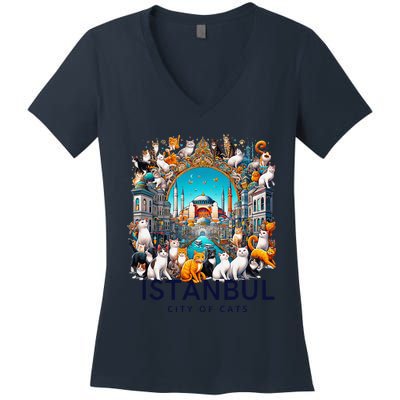 Istanbul Turkey City Of Cats Women's V-Neck T-Shirt