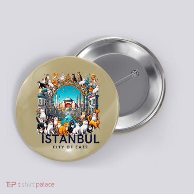 Istanbul Turkey City Of Cats Button