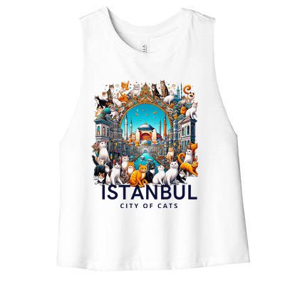 Istanbul Turkey City Of Cats Women's Racerback Cropped Tank