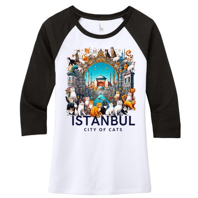 Istanbul Turkey City Of Cats Women's Tri-Blend 3/4-Sleeve Raglan Shirt