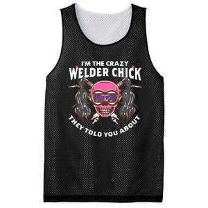 I'm The Crazy Welder Chick They Told You About Welding Mesh Reversible Basketball Jersey Tank