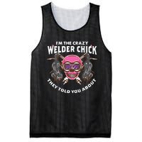 I'm The Crazy Welder Chick They Told You About Welding Mesh Reversible Basketball Jersey Tank