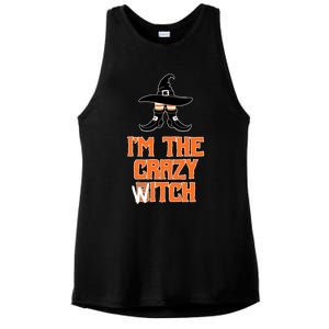 I’M The Crazy Witch ’S Halloween Saying Top Gift Ladies PosiCharge Tri-Blend Wicking Tank