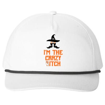 I’M The Crazy Witch ’S Halloween Saying Top Gift Snapback Five-Panel Rope Hat