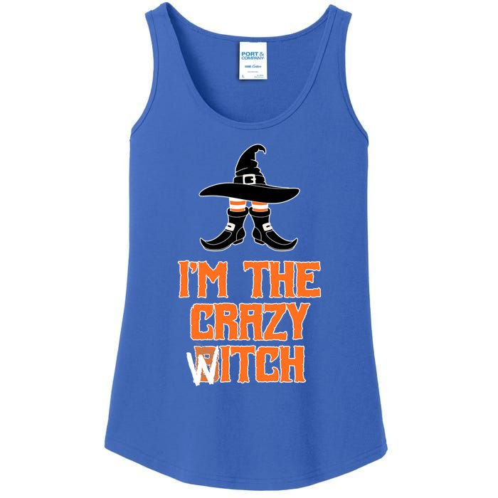 I’M The Crazy Witch ’S Halloween Saying Top Gift Ladies Essential Tank