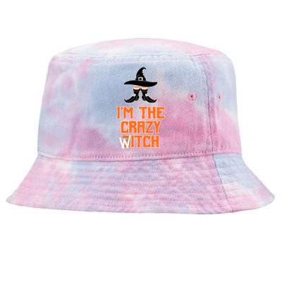 I’M The Crazy Witch ’S Halloween Saying Top Gift Tie-Dyed Bucket Hat