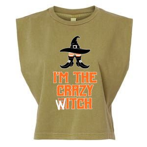 I’M The Crazy Witch ’S Halloween Saying Top Gift Garment-Dyed Women's Muscle Tee