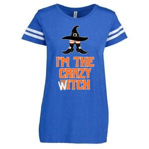 I’M The Crazy Witch ’S Halloween Saying Top Gift Enza Ladies Jersey Football T-Shirt