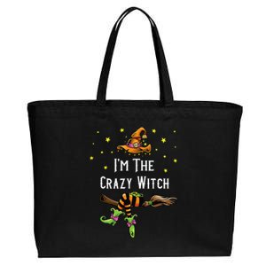 Im The Crazy Witch Halloween Matching Group Costume Cotton Canvas Jumbo Tote