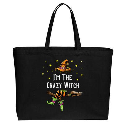 Im The Crazy Witch Halloween Matching Group Costume Cotton Canvas Jumbo Tote