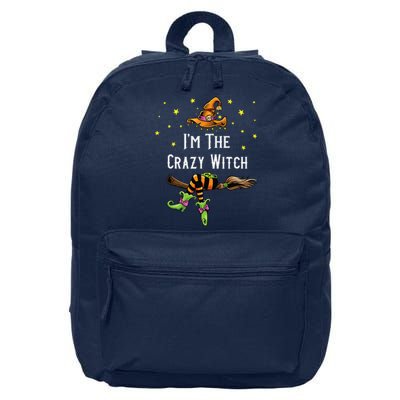 Im The Crazy Witch Halloween Matching Group Costume 16 in Basic Backpack