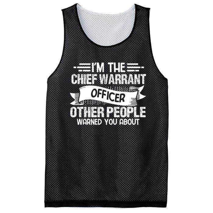 IM The Chief Warrant Officer Others People Warned You About Mesh Reversible Basketball Jersey Tank