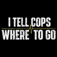 I Tell Cops Where To Go Yellow Line 911 Dispatcher Police Tall T-Shirt