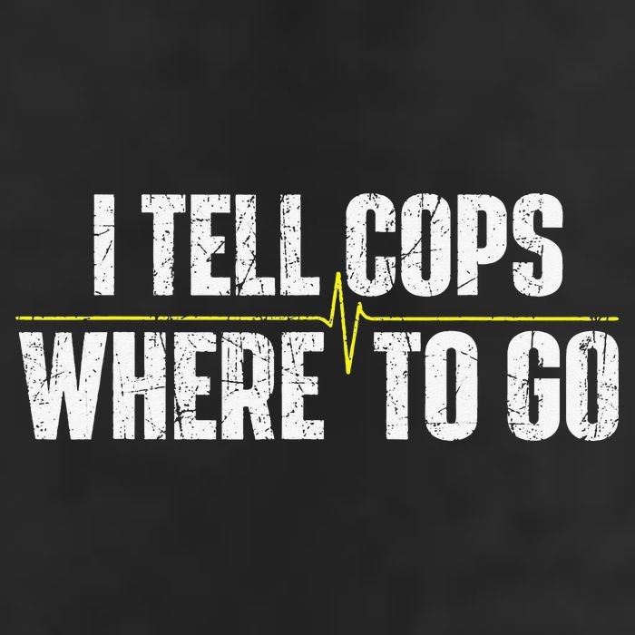 I Tell Cops Where To Go Yellow Line 911 Dispatcher Police Adult Drive Performance Visor