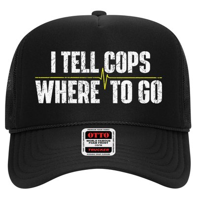 I Tell Cops Where To Go Yellow Line 911 Dispatcher Police Hat