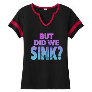 I'm The Captain Did We Sink Tee Funny Boat Boating Great Gift Ladies Halftime Notch Neck Tee