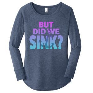 I'm The Captain Did We Sink Tee Funny Boat Boating Great Gift Women's Perfect Tri Tunic Long Sleeve Shirt