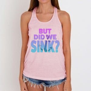 I'm The Captain Did We Sink Tee Funny Boat Boating Great Gift Women's Knotted Racerback Tank