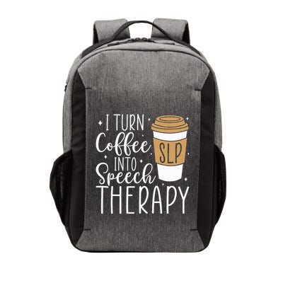 I Turn Coffee into Speech Therapy Funny Speech Therapist  Vector Backpack