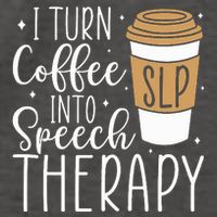 I Turn Coffee into Speech Therapy Funny Speech Therapist  Vector Backpack