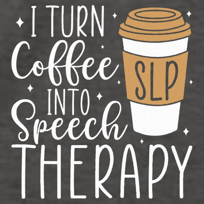 I Turn Coffee into Speech Therapy Funny Speech Therapist  Vector Backpack