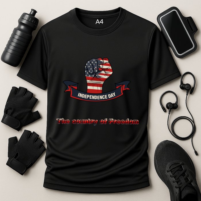 Independence The Country Of Freedom Design By Ronroyal#4 Gift Cooling Performance Crew T-Shirt